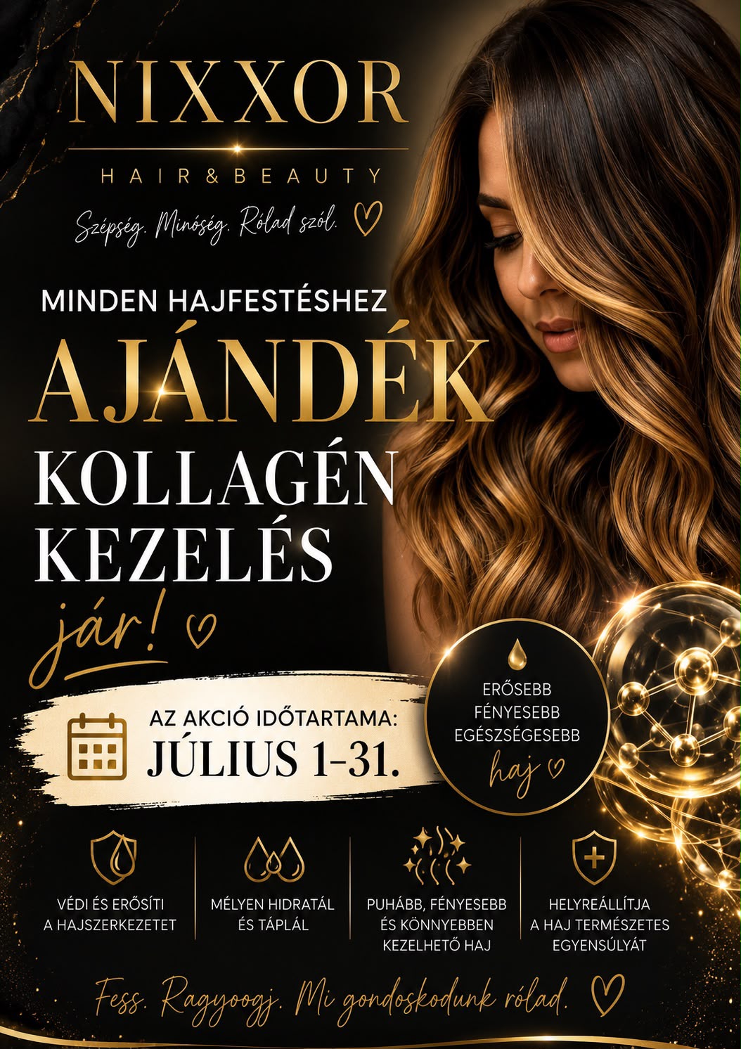 Június 1-15. között minden hajfestéshez ajándék kollagén kezelés jár